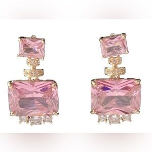 - 18K GP Perfume Bottle Dangle Earrings